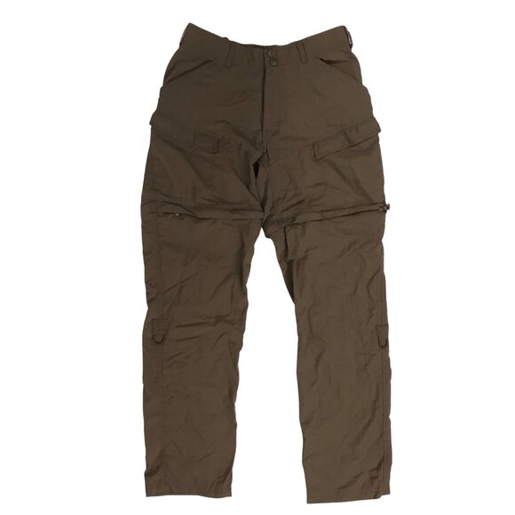 Vintage Y2K Brown Low Rise Gorpcore Granola Girl Convertible Cargo Pants / Small - Picture 5 of 6